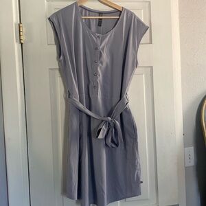 Mountain Hardwear Striped Button Sleevelesss Dress | Size Medium